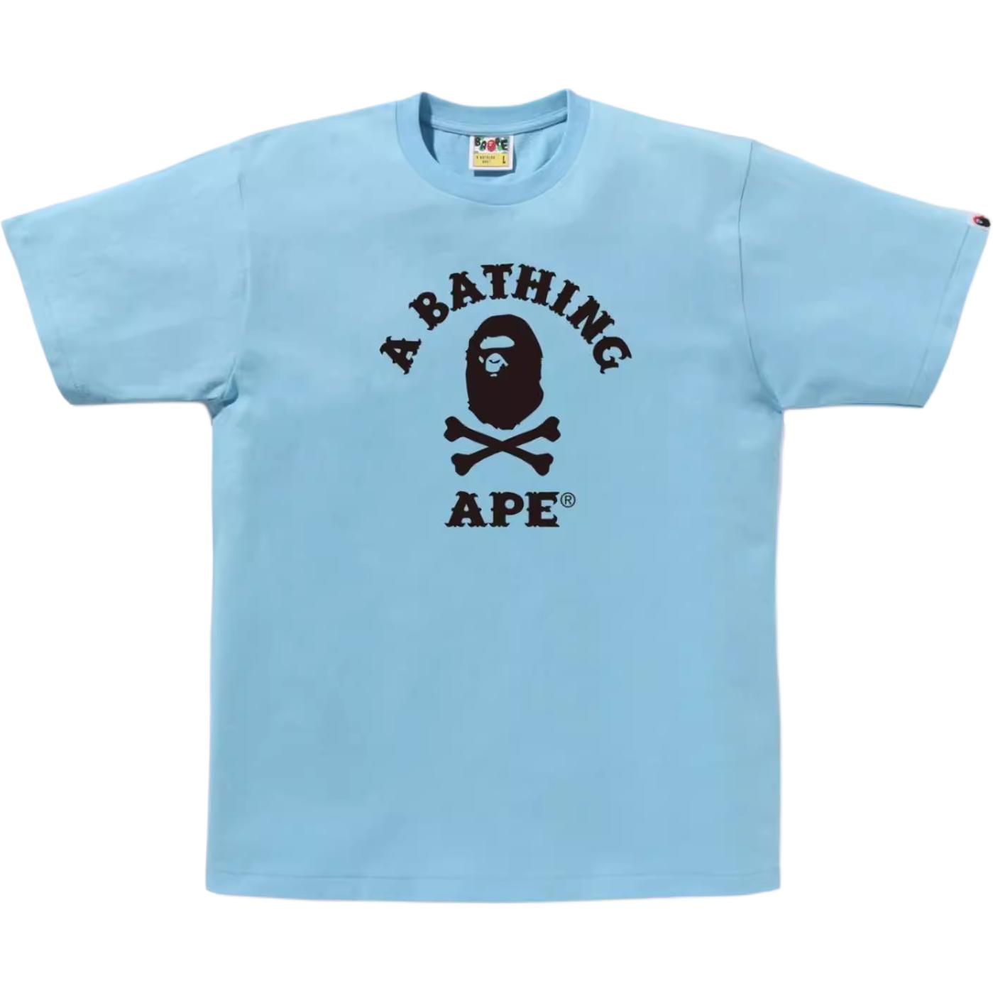Футболка Bape Ape Crossbone College A BATHING APE, оранжевый — фото 4