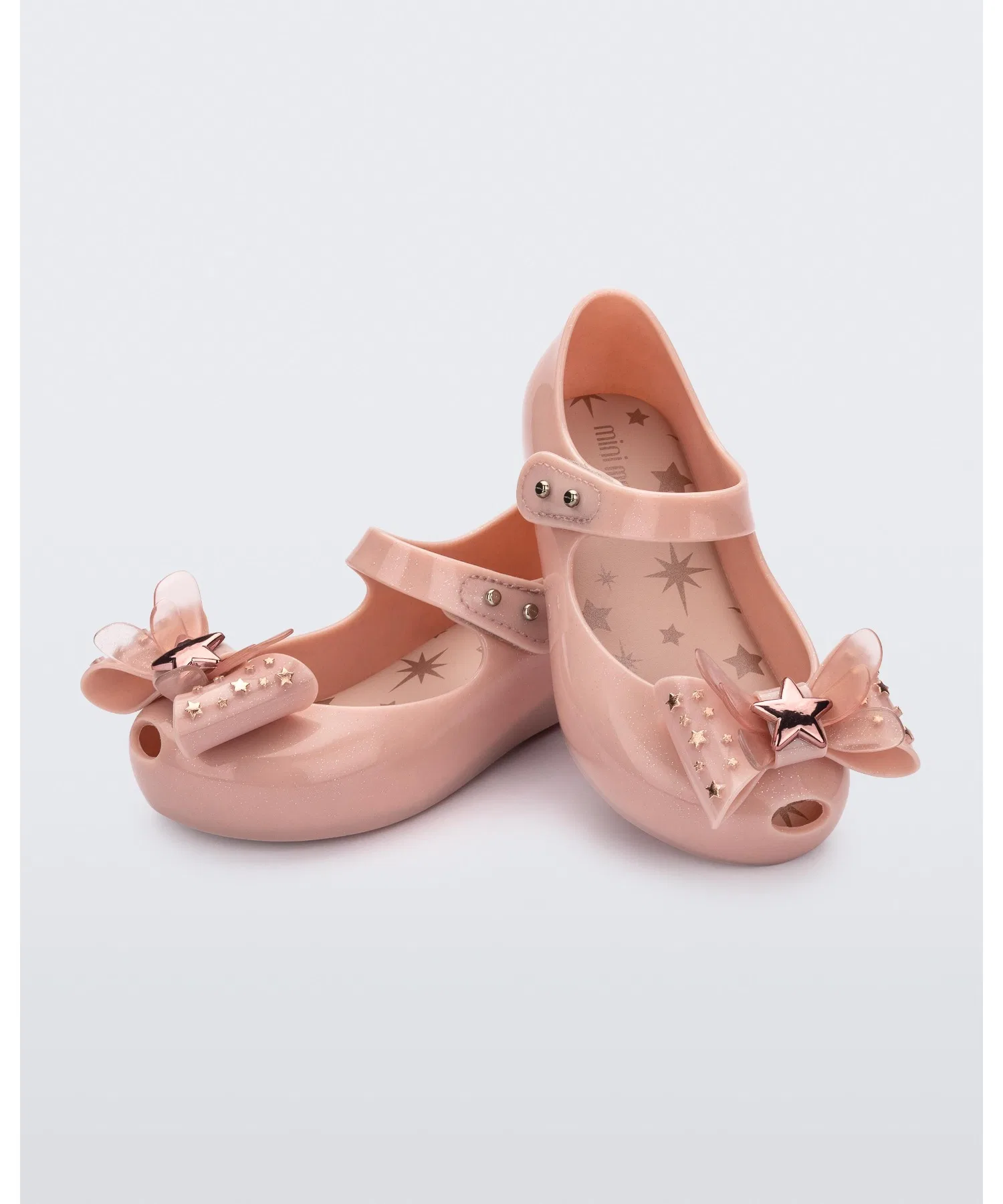 Детские балетки Melissa Ultragirl Star II с бантом розовые
