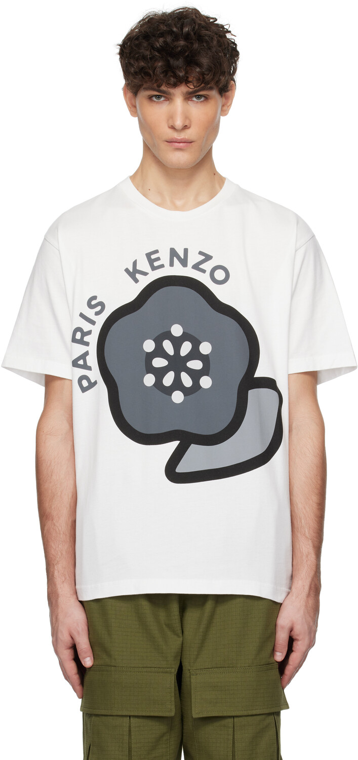 

Белая футболка Paris 'Pop' Kenzo