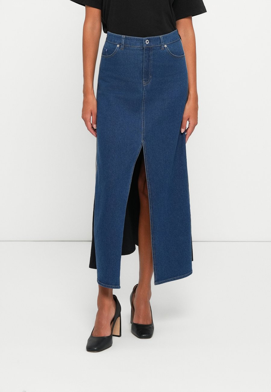 

Юбка Karl Lagerfeld Jeans MIX MATERIAL SKIRT, Dark Dark Blue/Black/Blue Denim