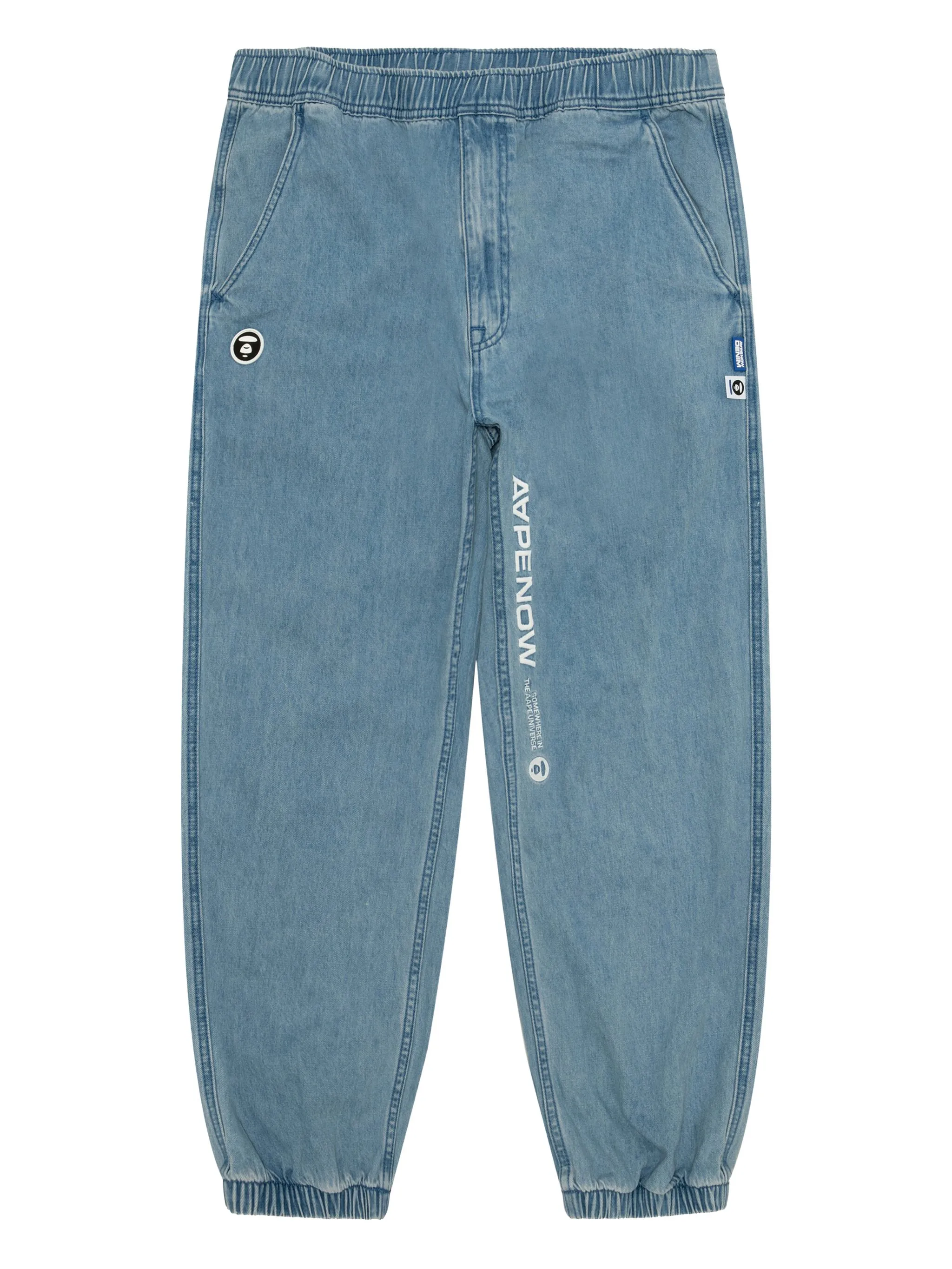 

Джинсы с эластичным поясом и логотипом Aape By A Bathing Ape, синий