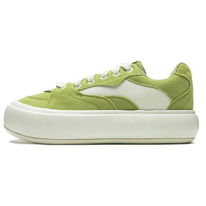 

Кроссовки LiNing Skateboarding Shoes Women's Low-top Moss Green/cream White, зеленый