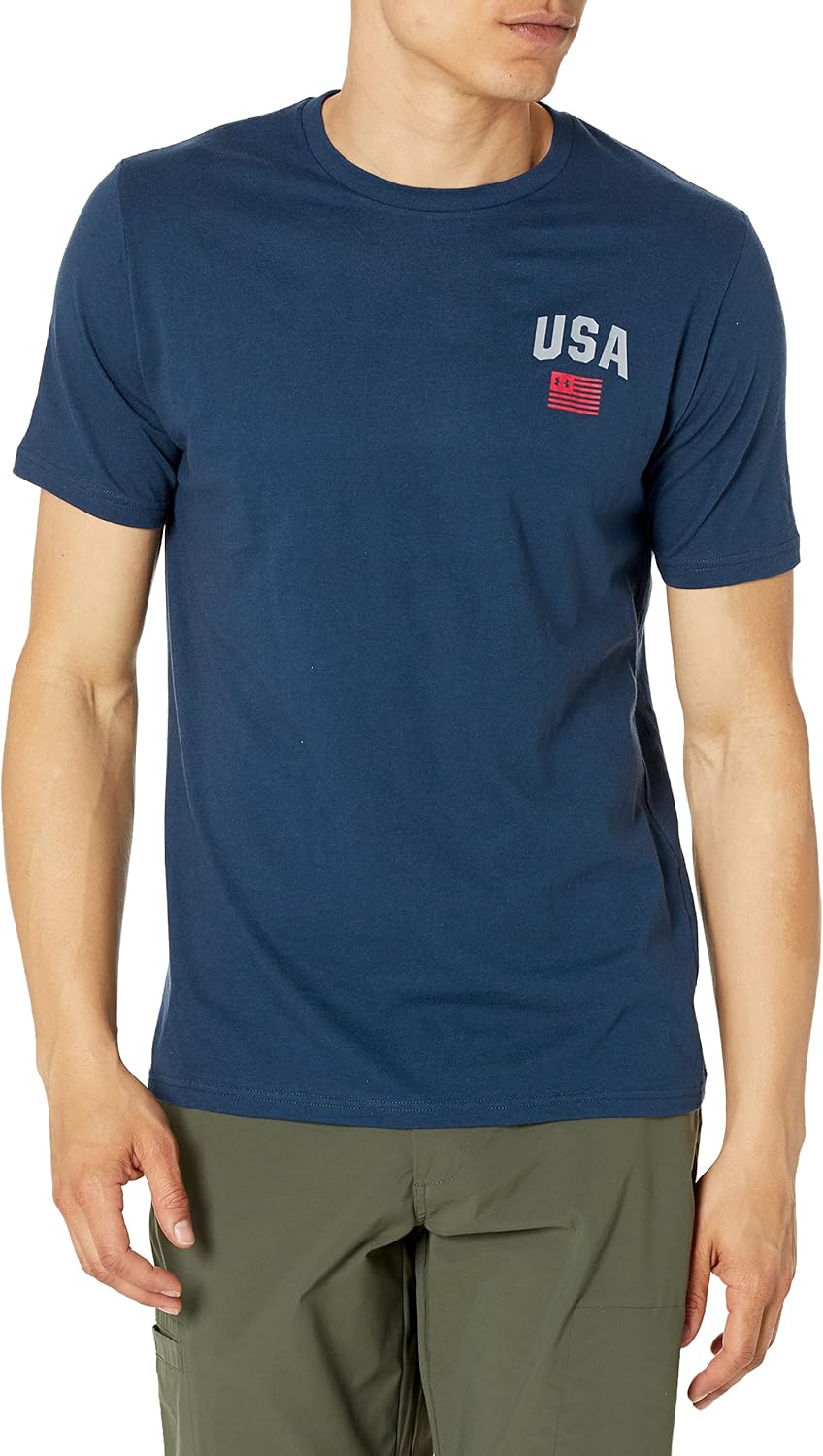 

Футболка с коротким рукавом Under Armour Freedom Graphic, Eagle-(408) Academy/Red