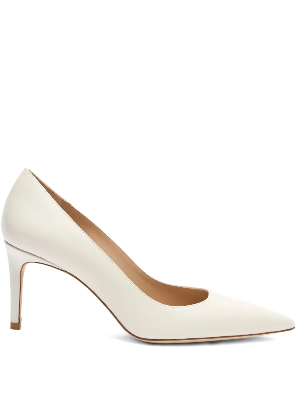 Туфли Stuart Power 75 с заостренным носком Stuart Weitzman, белый