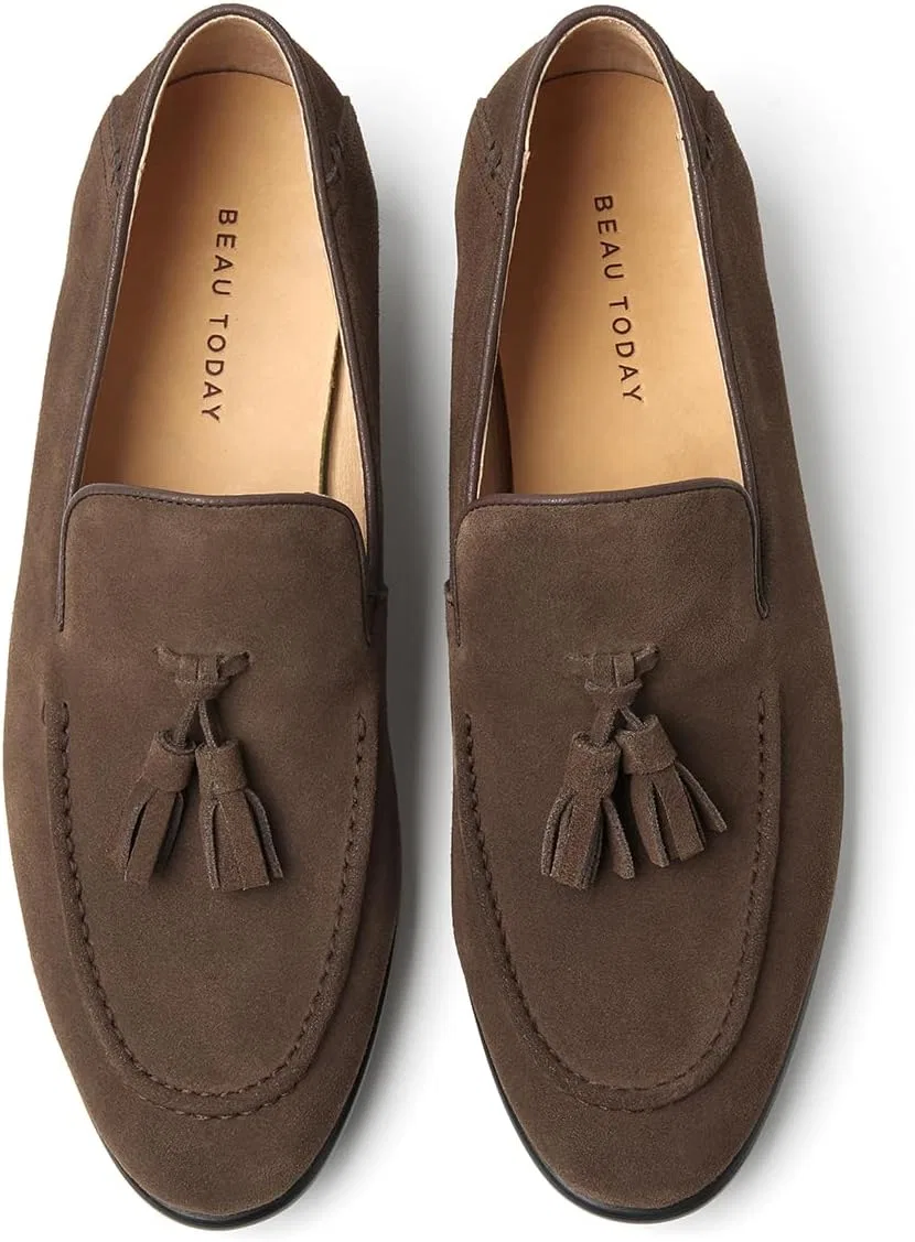 Лоферы кожаные BEAU TODAY Loafers, Coffee