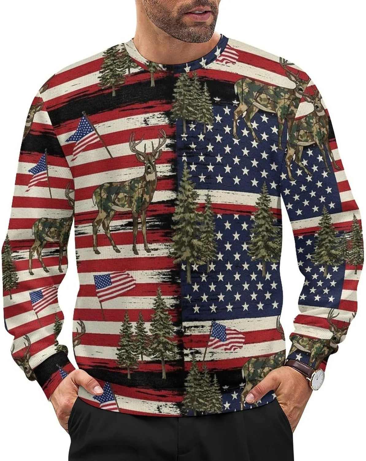 

Мужской свитер с круглым вырезом Plus Size, мягкий и свободный VAFZASC