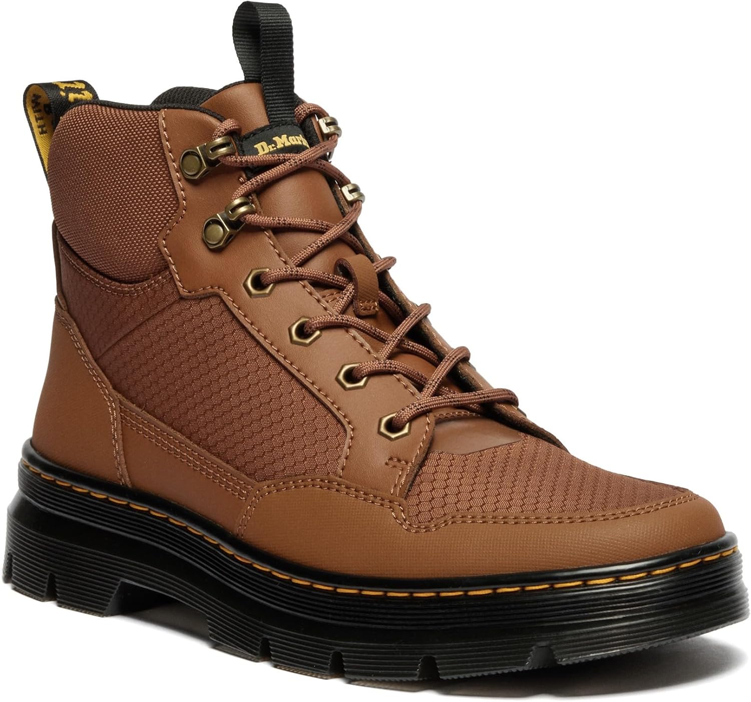 

Ботинки Dr. Martens Unisex-Adult Rakim Combat, Sepia Brown Recycled Hex Canvas+Ajax