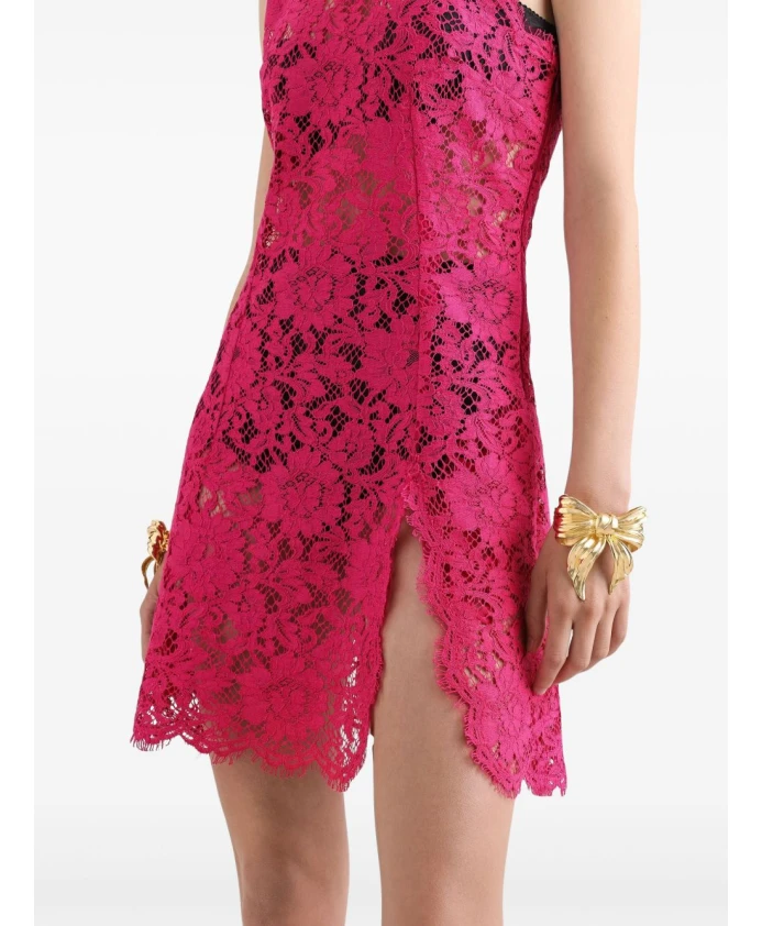 Платье Dolce & Gabbana Lace Mini, розовый — фото 3