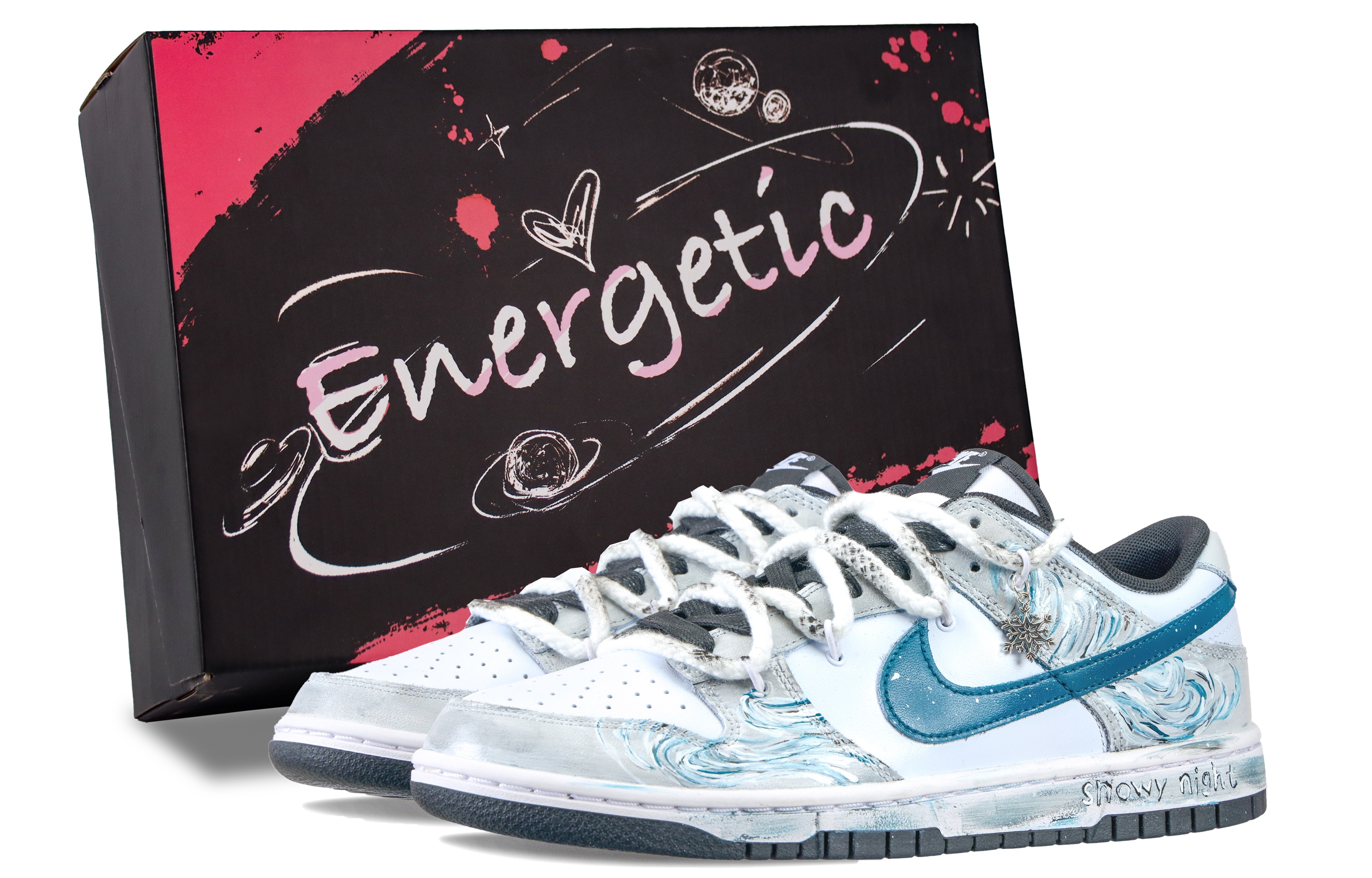 

Nike Кроссовки для скейтбординга Dunk The Starry Night с противоскользящим покрытием, износостойкие, синие, мужские