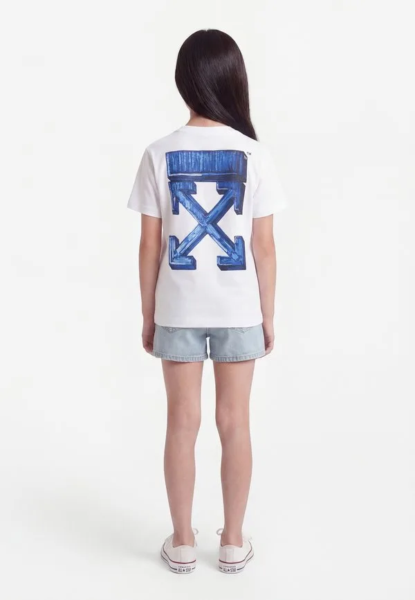 Футболка с принтом в виде эскиза стрелы Off-White, White — фото 2