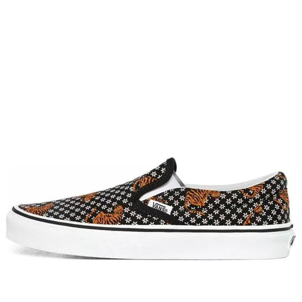 

Кроссовки classic slip-on 'black white yellow' Vans, черный