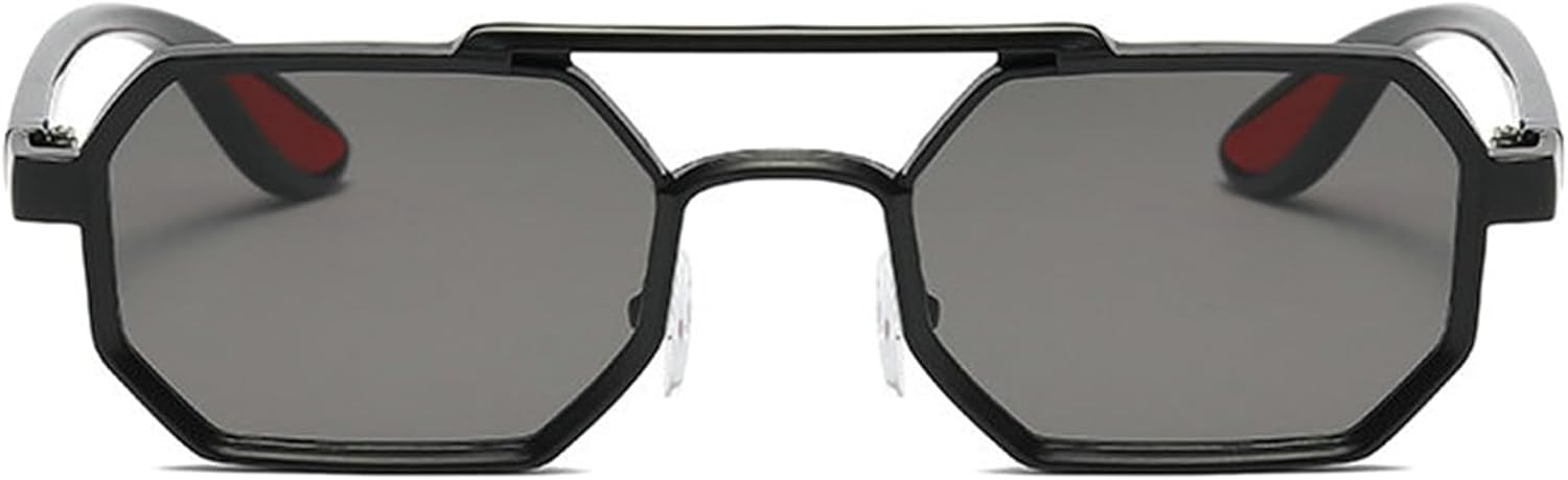 

Солнцезащитные очки Helena Square для женщин и мужчин, ретро, ​​восьмиугольные металлические солнцезащитные очки, винтажные многоугольные очки с защитой от УФ-излучения UV400, C3