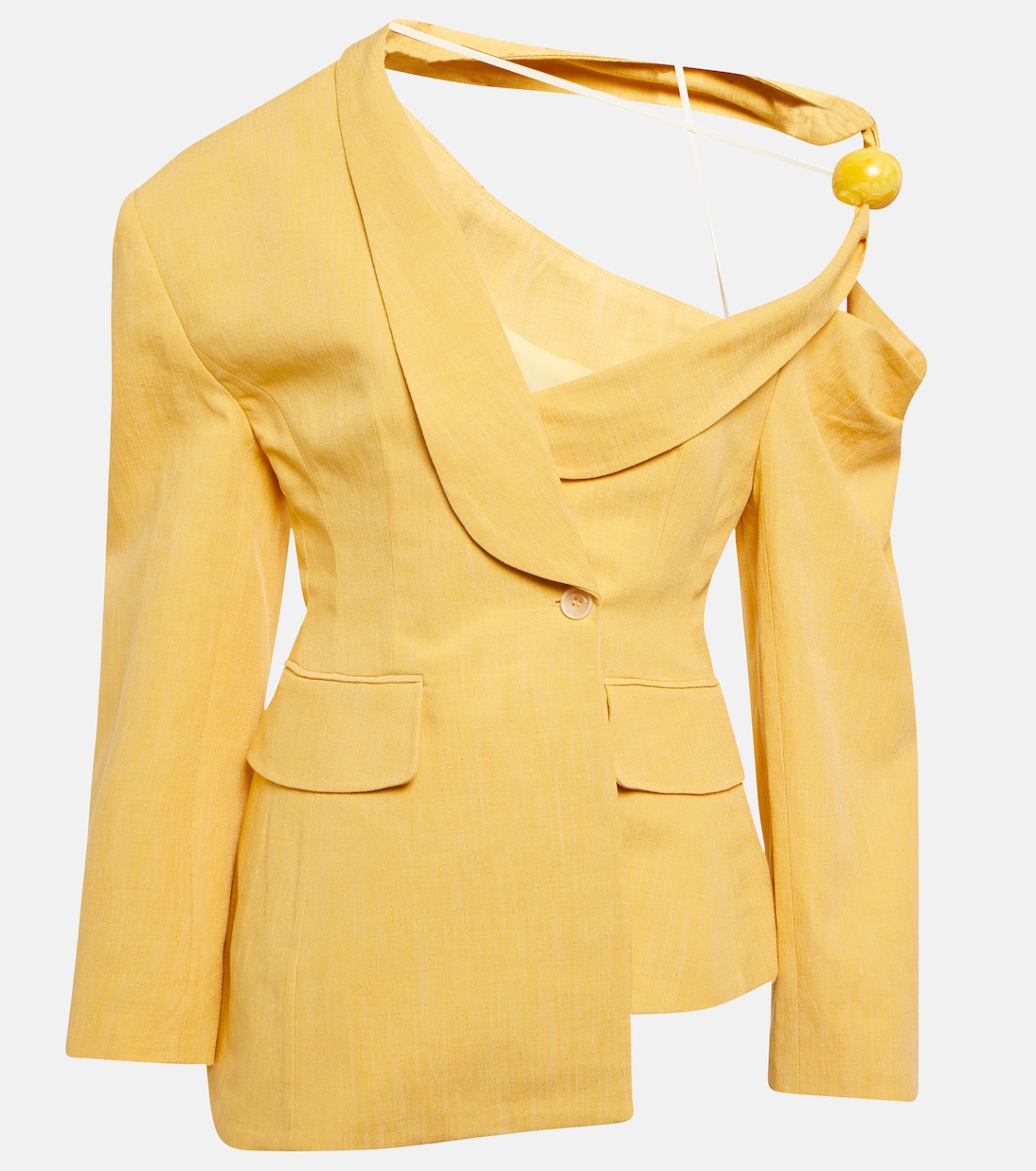 

Блейзер La Veste Baska из смесового льна Jacquemus, желтый