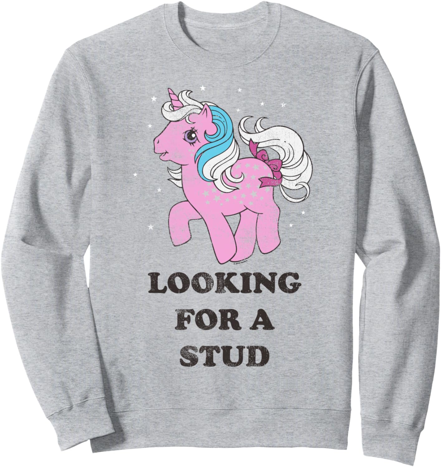 

Толстовка My Little Pony Retro Twilight Looking For A Stud Logo, серая, Серый, Толстовка My Little Pony Retro Twilight Looking For A Stud Logo, серая