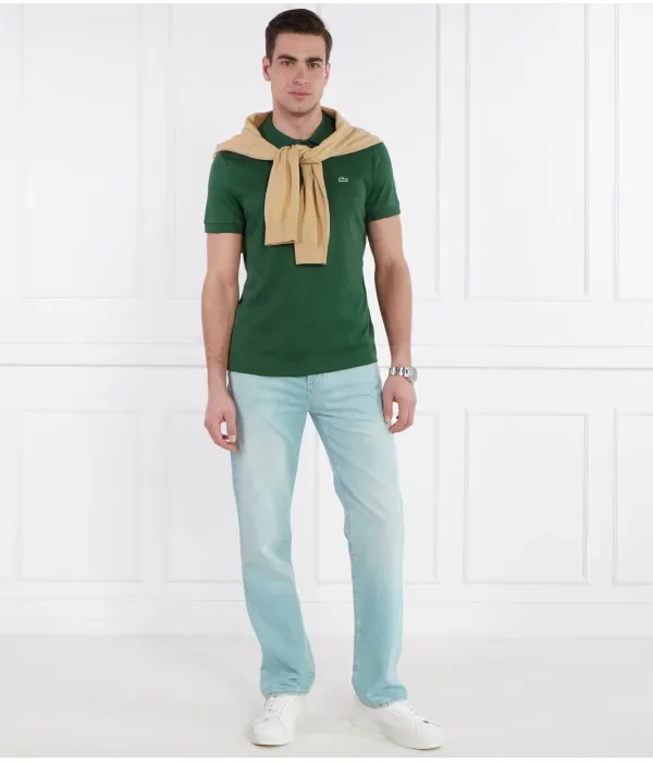 Футболка Lacoste Полюс regular fit, бутылочно-зеленый — фото 2