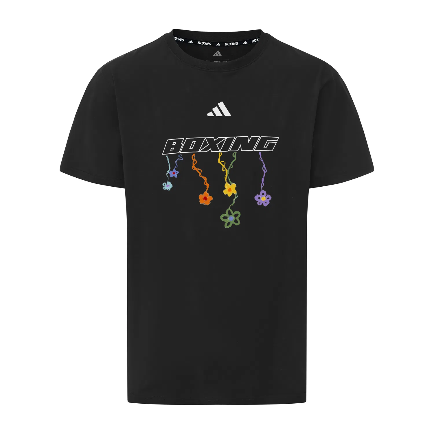 Футболка с круглым вырезом и коротким рукавом унисекс Black White Adidas