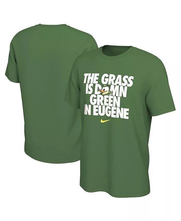 

Мужская зеленая футболка Oregon Ducks Grass is Green in Eugene Nike, зеленый