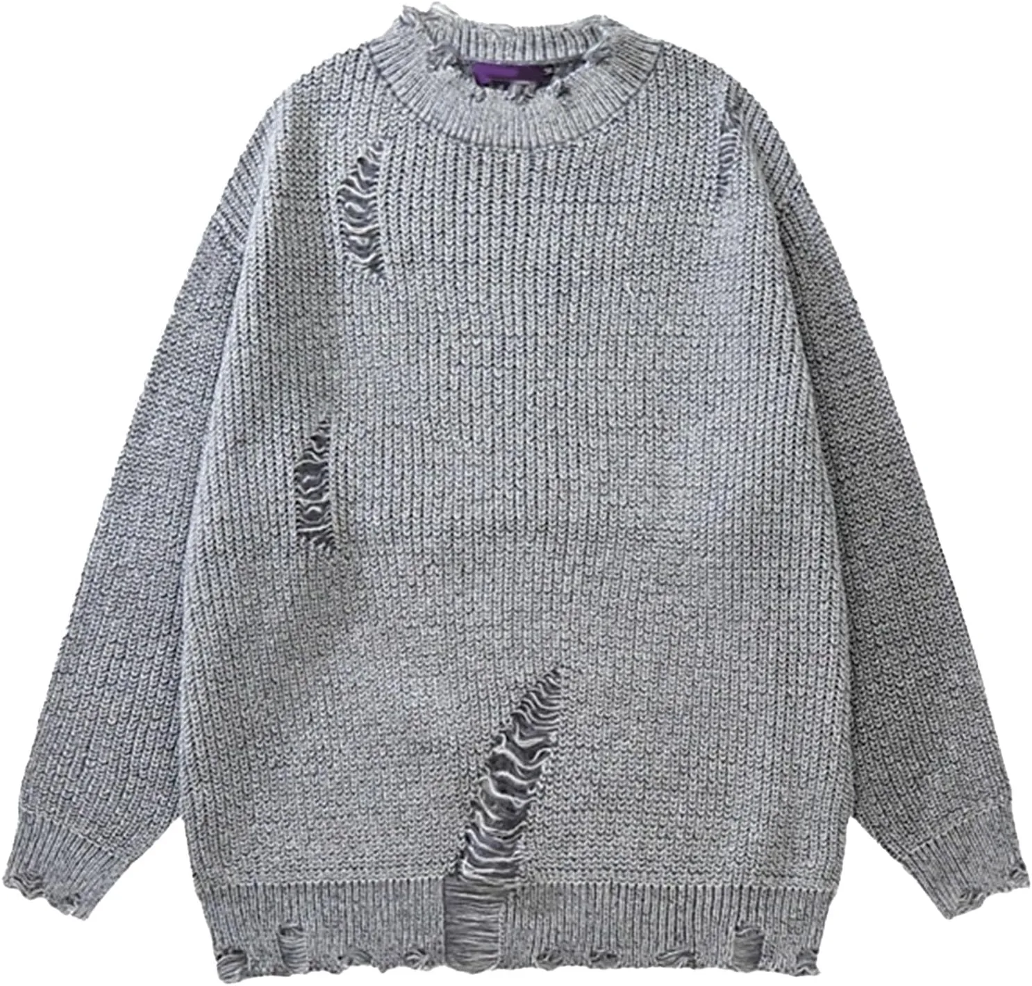 

Свитер Oversized мужской полосатый с прорезями
