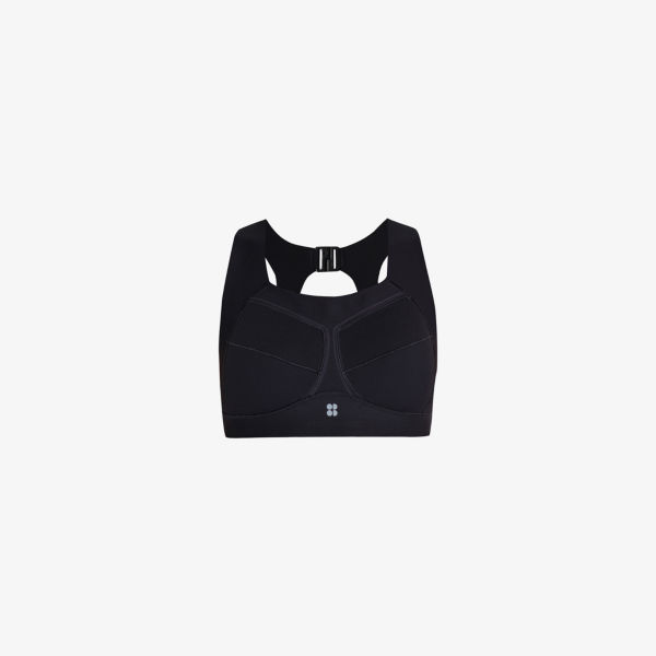 

Спортивный бюстгальтер Zero Gravity Sweaty Betty с застежкой на спине, черный