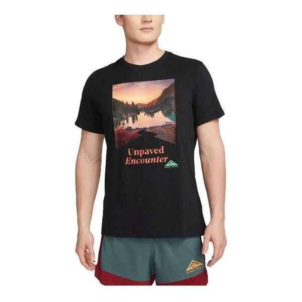 

Футболка dri-fit trail "exposed encounter" t-shirt 'black' Nike, черный