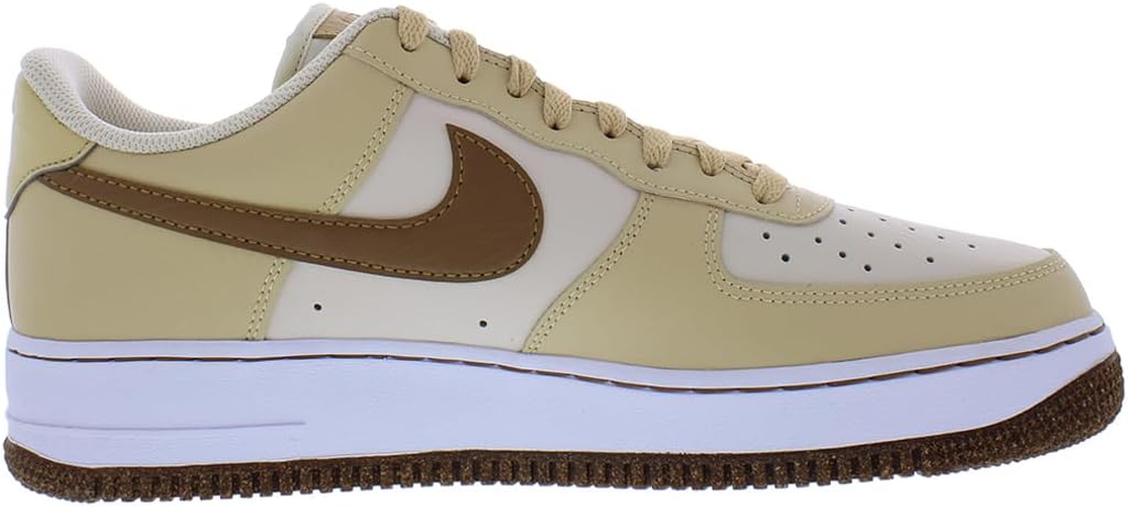 Мужские кроссовки Nike Air Force 1, белый/коричневый — фото 3