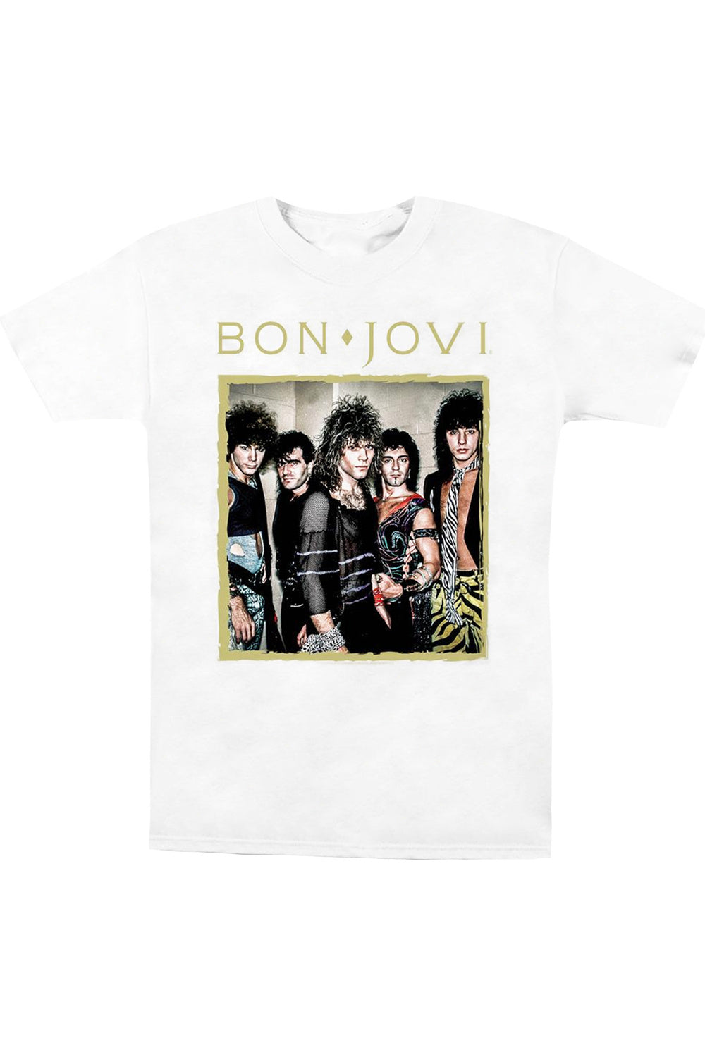

Футболка с коротким рукавом Bon Jovi Framed для взрослых Gildan, белый