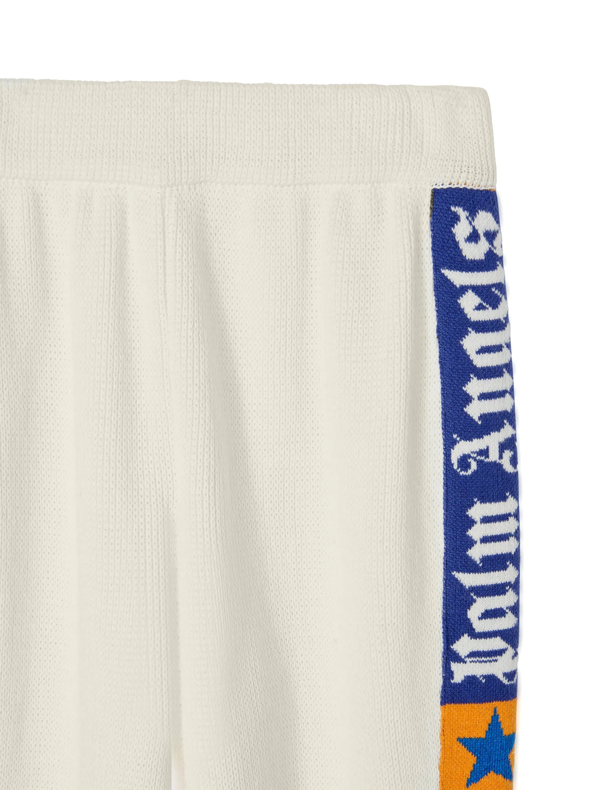 Спортивные брюки с жаккардовым логотипом Palm Angels Kids, белый — фото 2