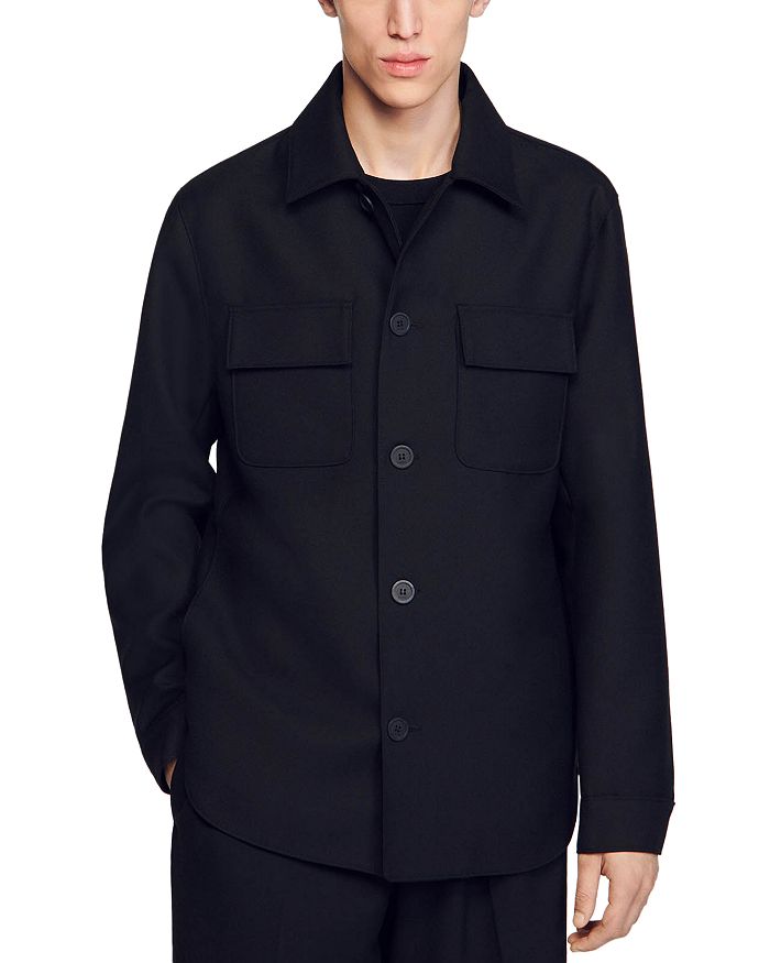 

Куртка-рубашка Button Up Sandro, черный