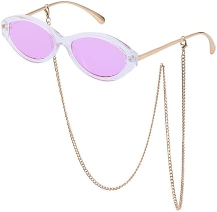 

2026 Модные солнцезащитные очки с тонкими дужками и маленькой овальной оправой для женщин, женские солнцезащитные очки с цепочкой, популярные женские очки UV400 MTZJH, C7