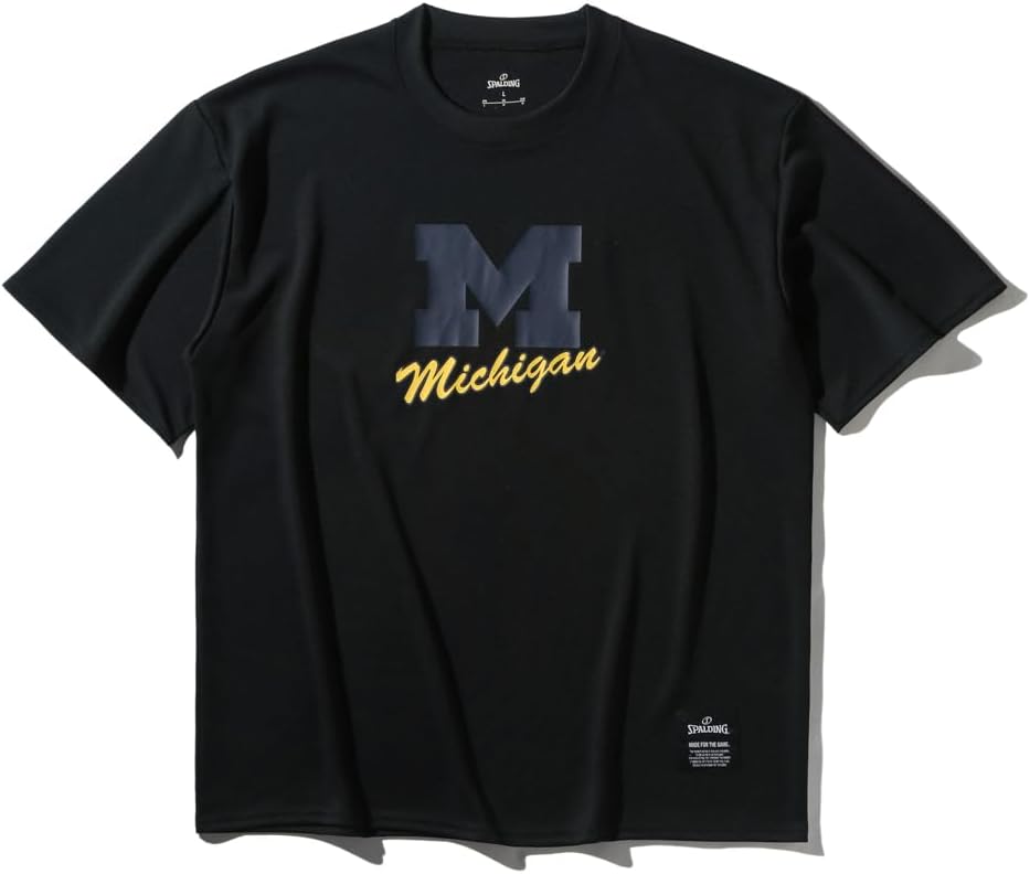 

Классическая черная футболка Spalding Michigan с логотипом M, размер XL (SMT25139M)