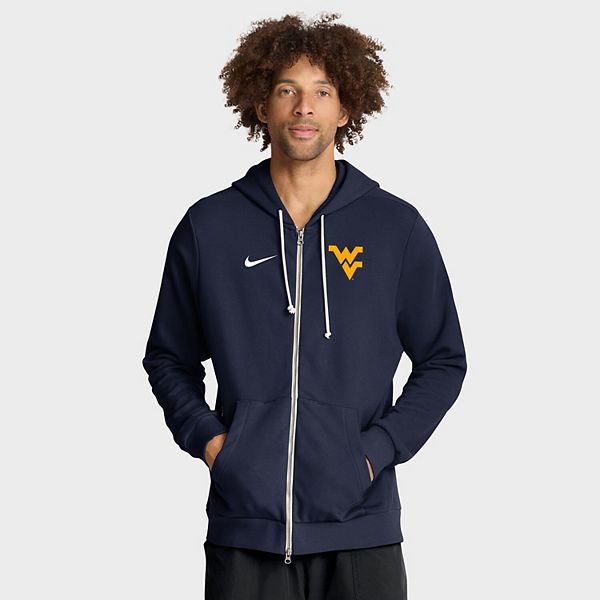Мужская худи dri-fit full-zip navy west virginia mountaineers 2025 sideline standard issue Nike — фото 2