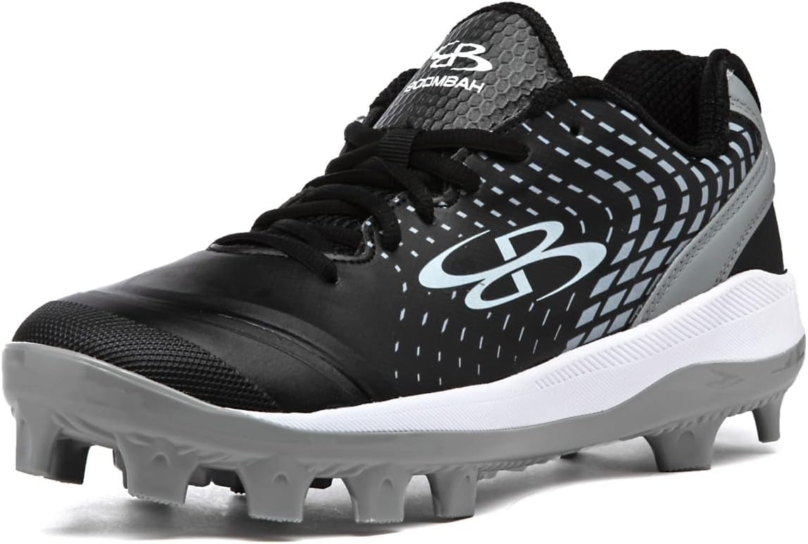 Бутсы Boombah Men's Dart Pursuit с формованными шипами - несколько цветов - разные размеры, белый/черный/серый — фото 3