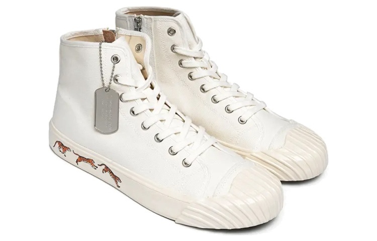 Кроссовки High Top с тигровой подошвой Off White KENZO — фото 3