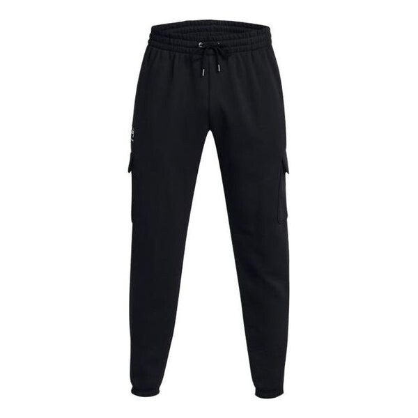 

Брюки essential fleece cargo pants 'black' Under Armour, черный