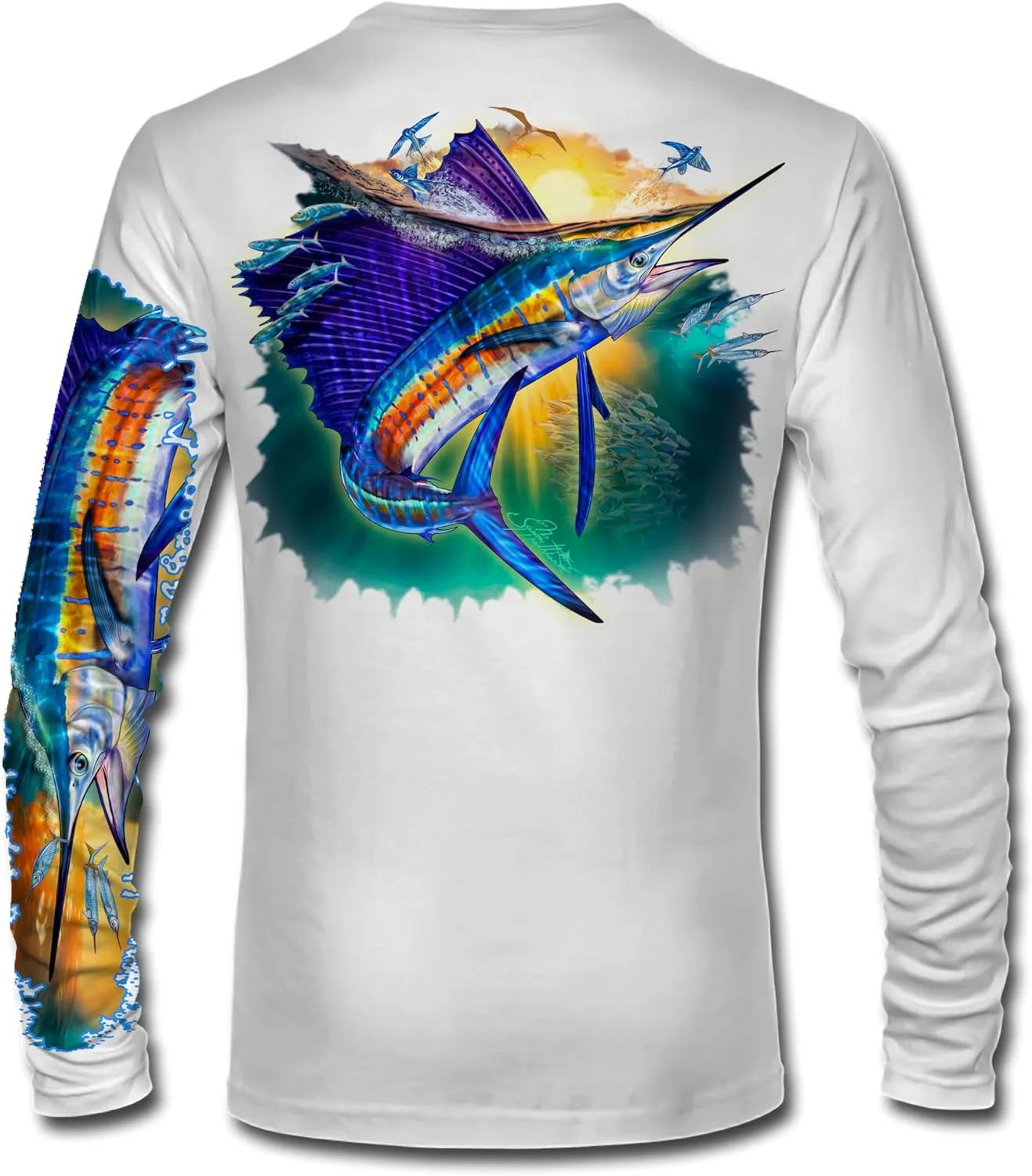 

Мужская рубашка для рыбалки "Sunset Sail" Comfortable с UPF 50+ Jason Mathias