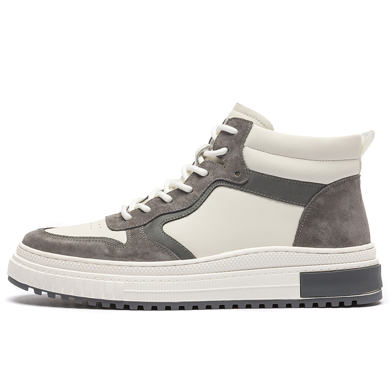 

Кроссовки Slip-Resistant High-Top Skateboard Shoes 5cm Men's QIAONAI, белый