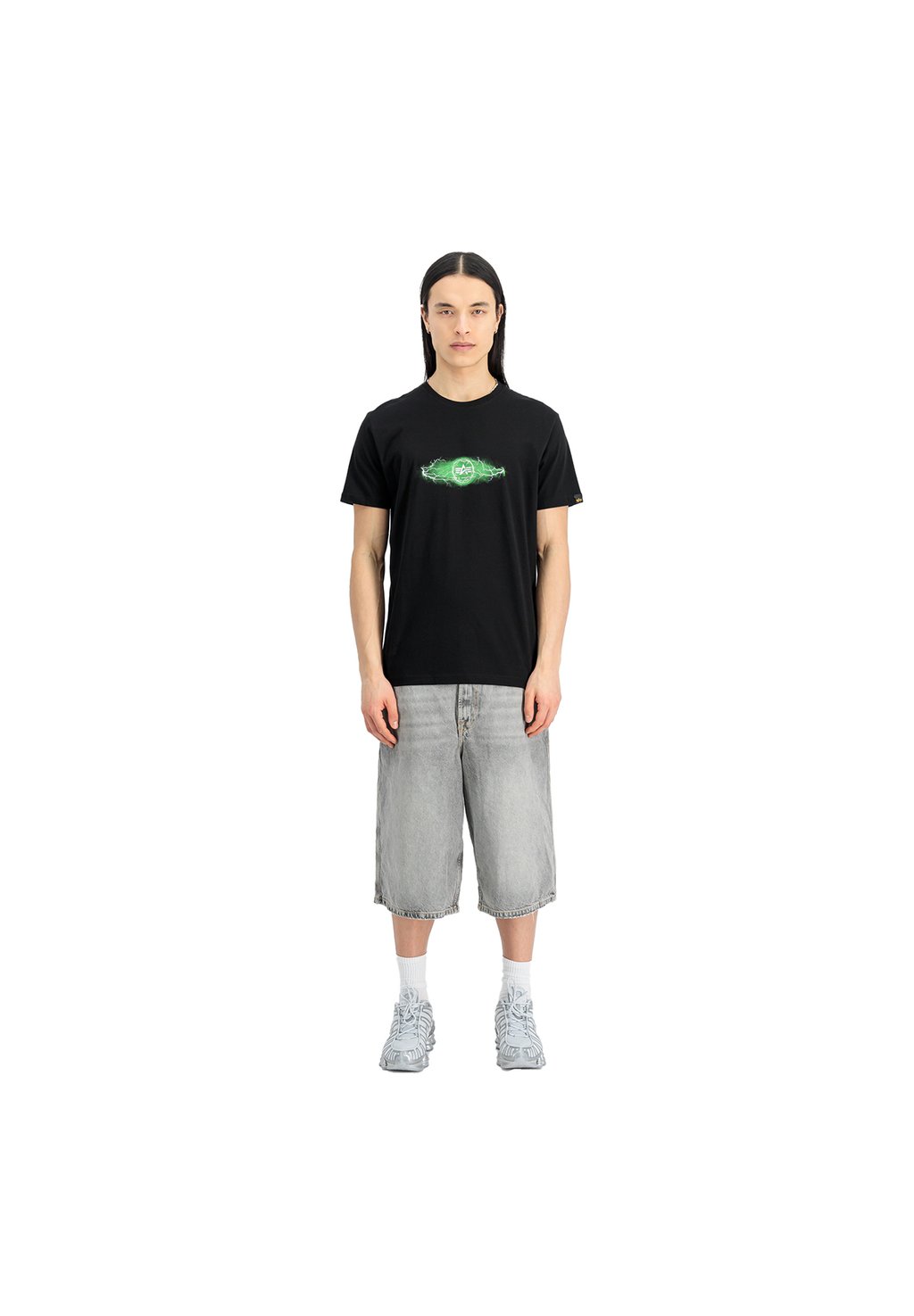 

Футболка с принтом LIGHTNING Alpha Industries, черный
