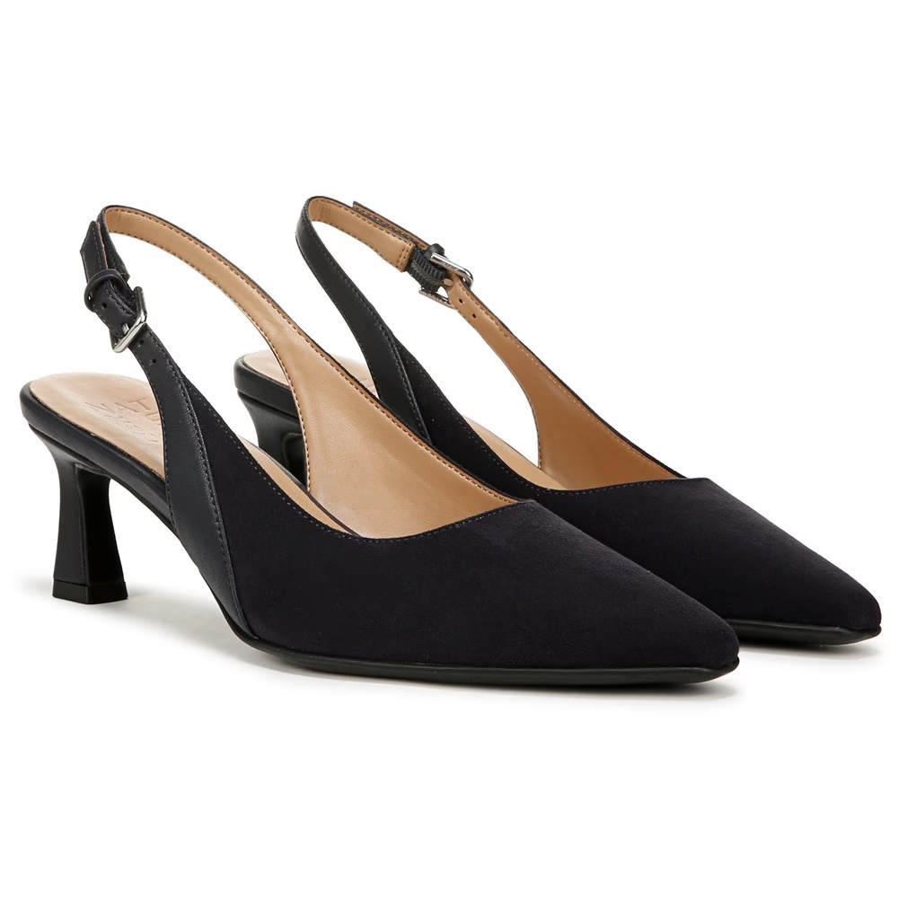 Туфли на ремешке сзади Tansy от Naturalizer, navy microfiber & faux leather