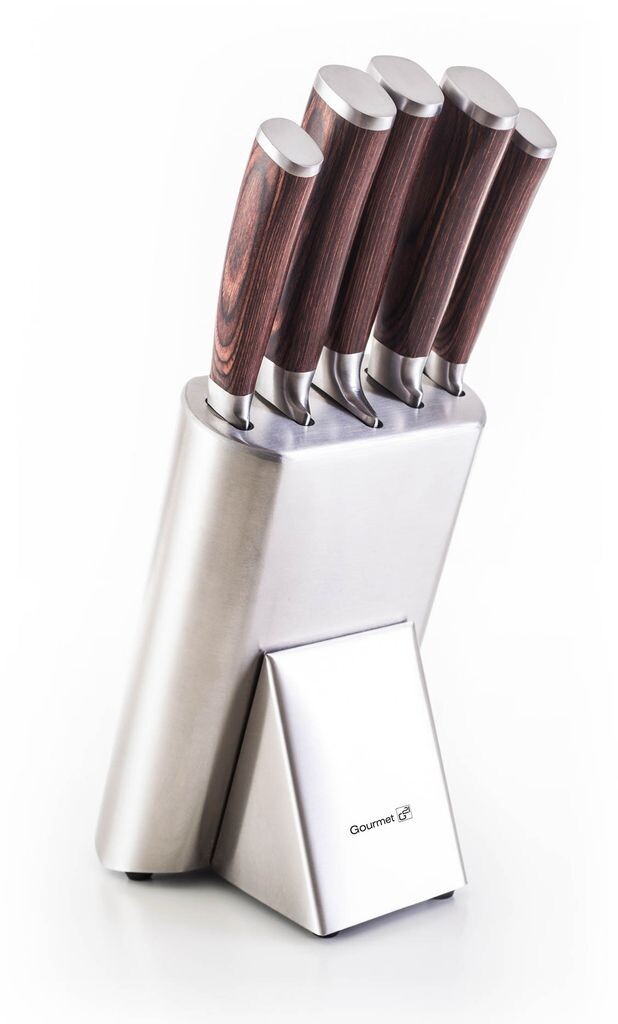 

G21 Набор ножей Gourmet Steely, 5 предметов + блок из нержавеющей стали G21-60022164
