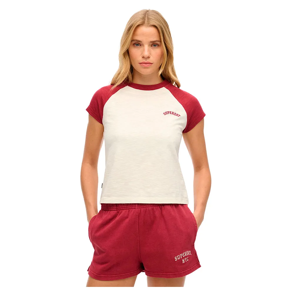 

Футболка с коротким рукавом Superdry Essential Logo Raglan, белый