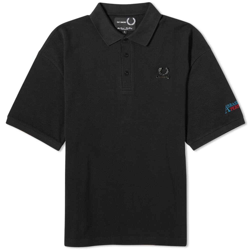 

Объемная рубашка-поло с вышивкой Fred Perry x Raf Simons, черный
