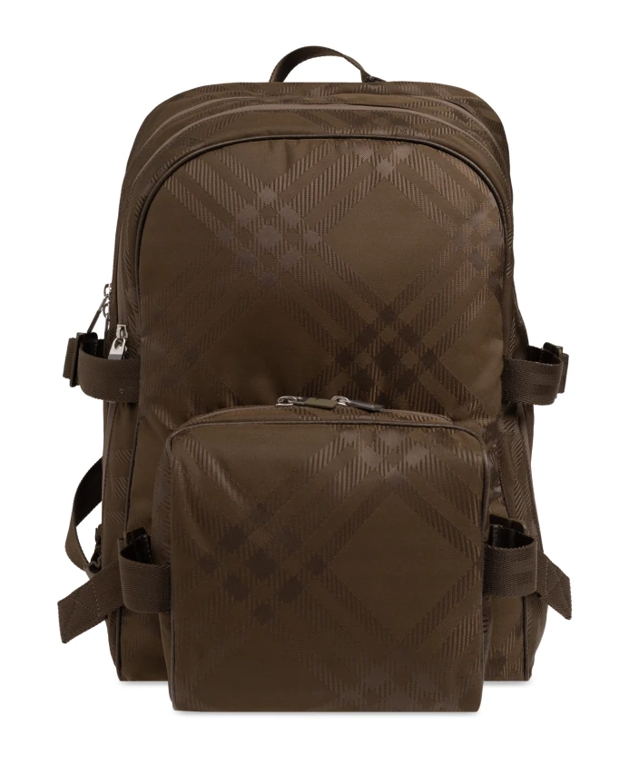 

Клетчатый рюкзак Burberry, коричневый