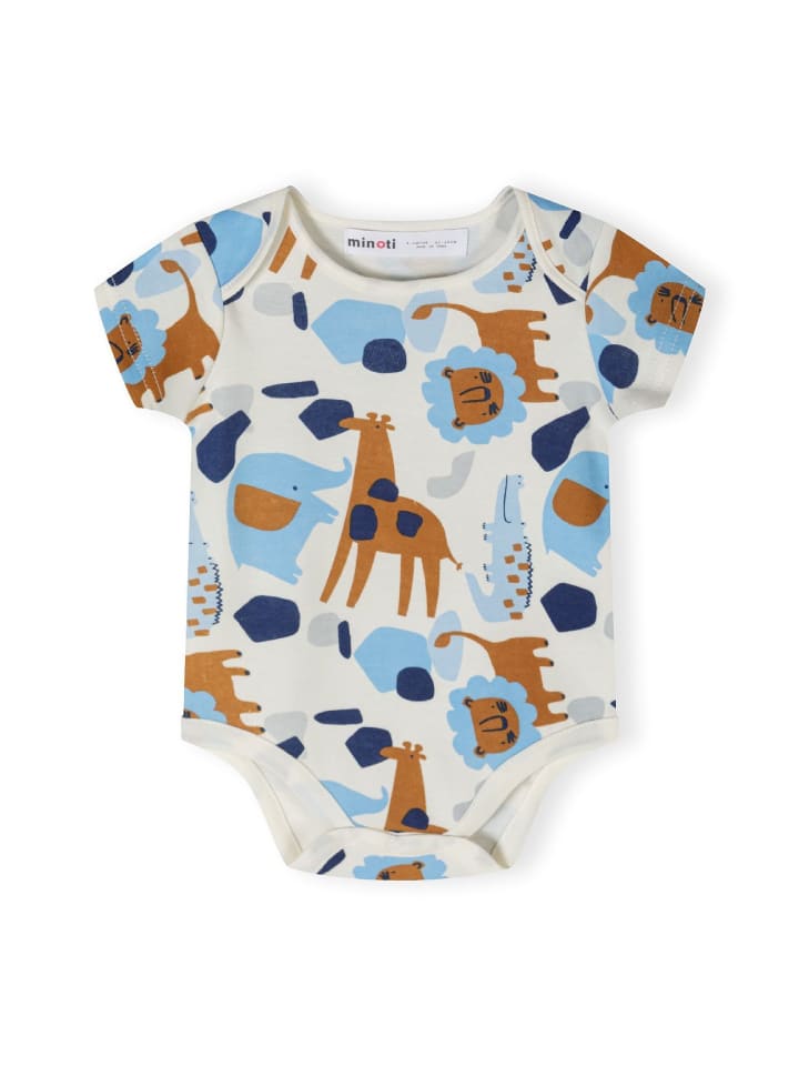 Minoti Набор из 4 штук: боди с короткими рукавами 24babypack2 светло-голубого цвета — фото 4