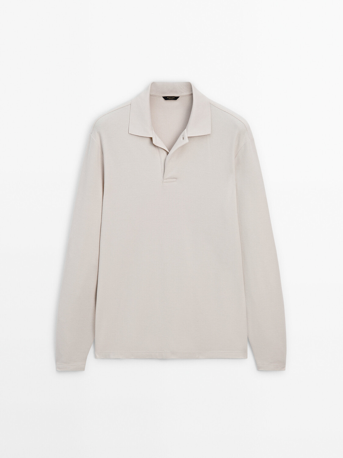 

Удобная рубашка поло с длинным рукавом Massimo Dutti, светло-серый