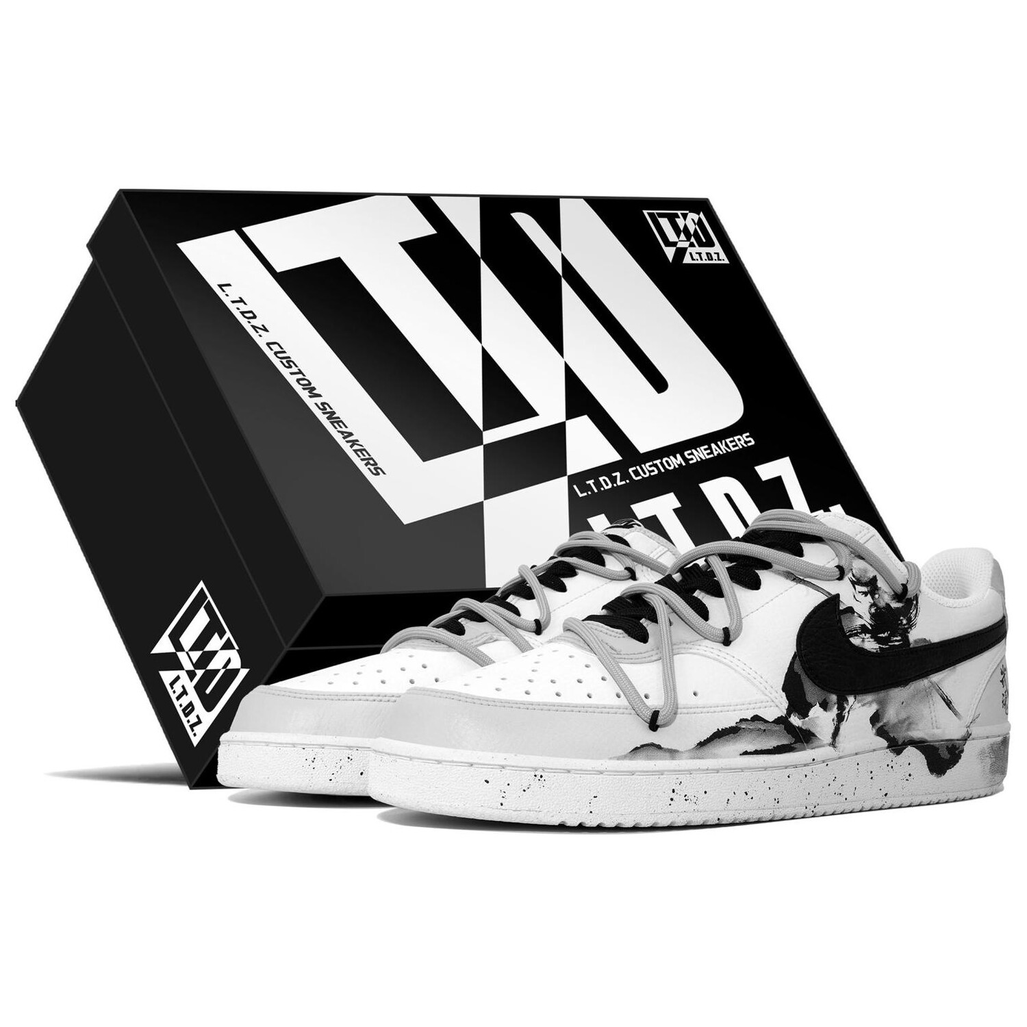 

Кроссовки Nike Court Vision 1 Skateboarding Shoes Men Low-top Black/white, белый