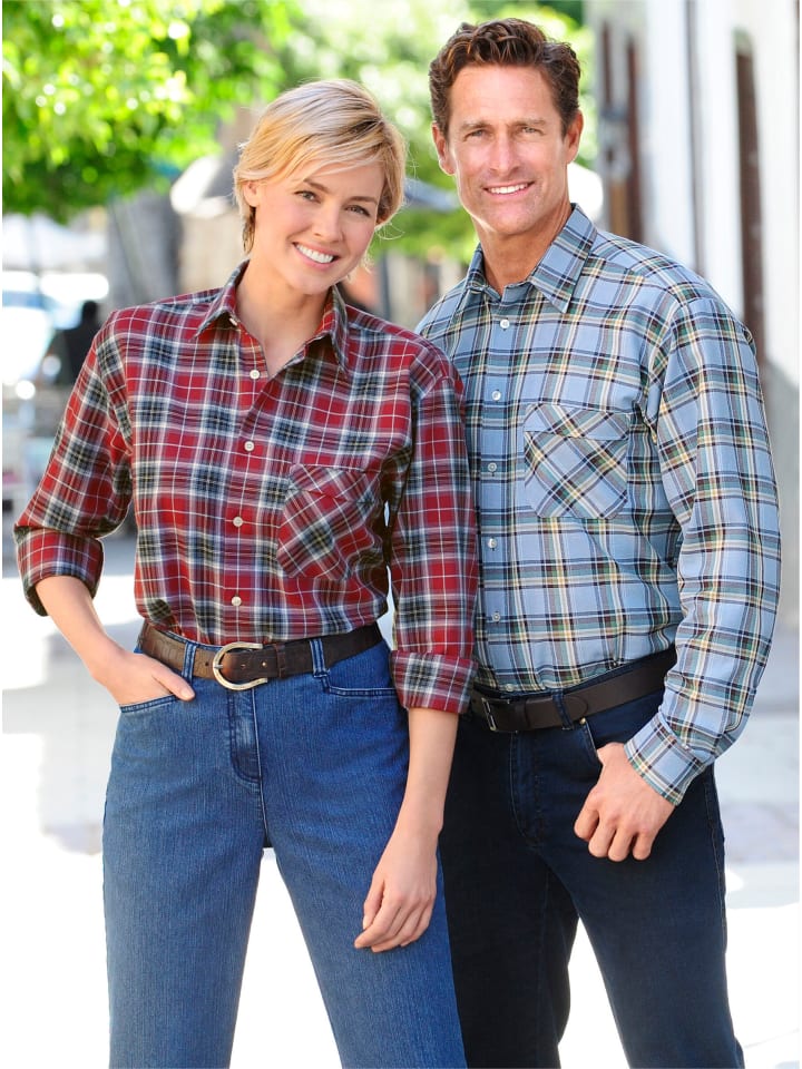 

Рубашка-слипон красного и серого цветов WITT WEIDEN