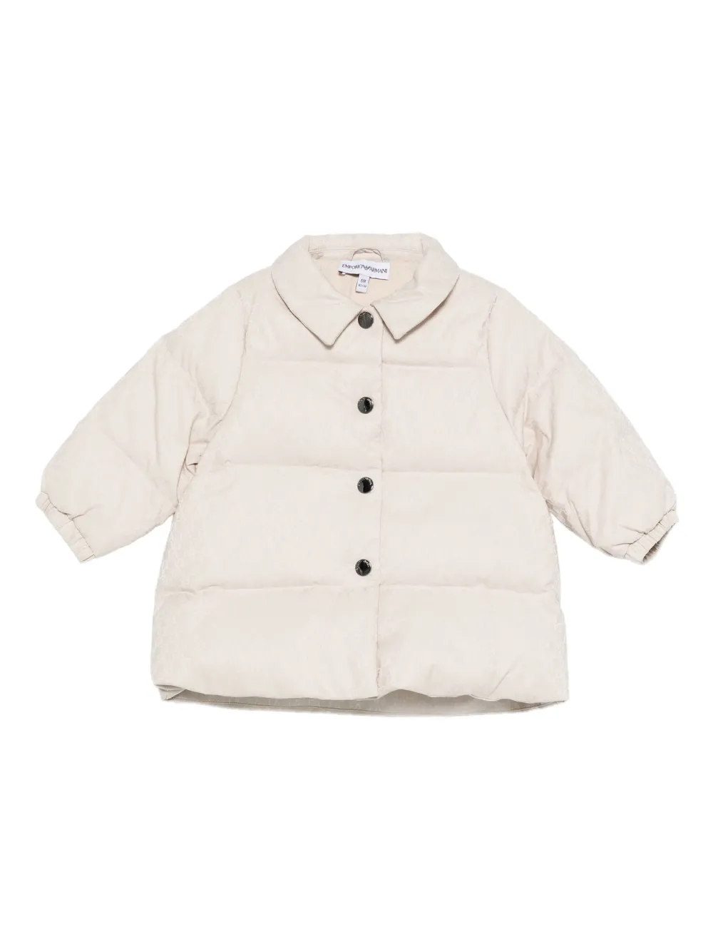 

Стеганая куртка с монограммой Emporio Armani Kids, нейтральный