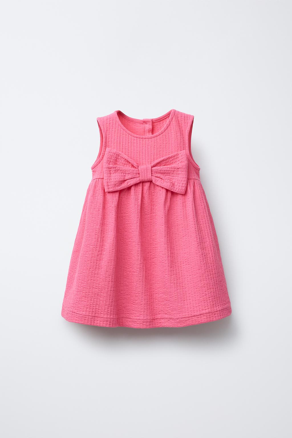 

Платье с принтом и бантом ZARA, цвет Raspberry