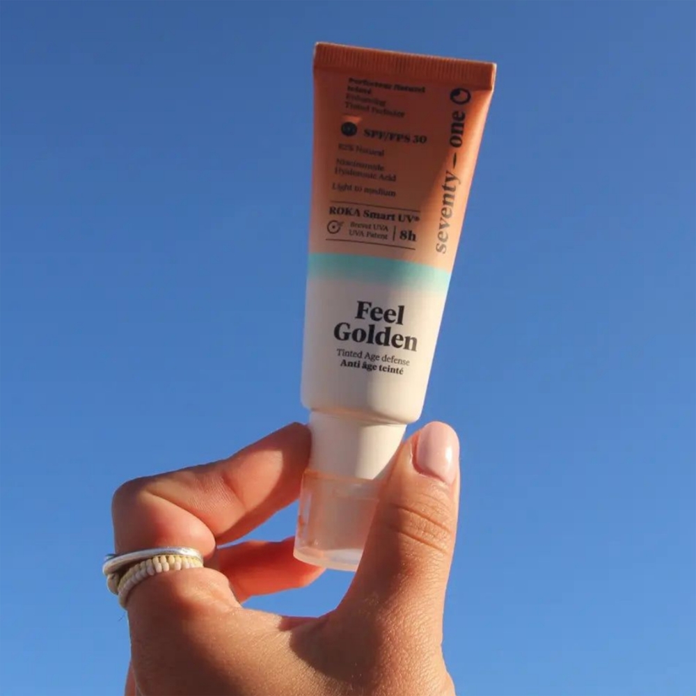 Почувствуйте золотистый солнцезащитный флюид с SPF30 для лица Seventyone, spf 30 40 мл — фото 3