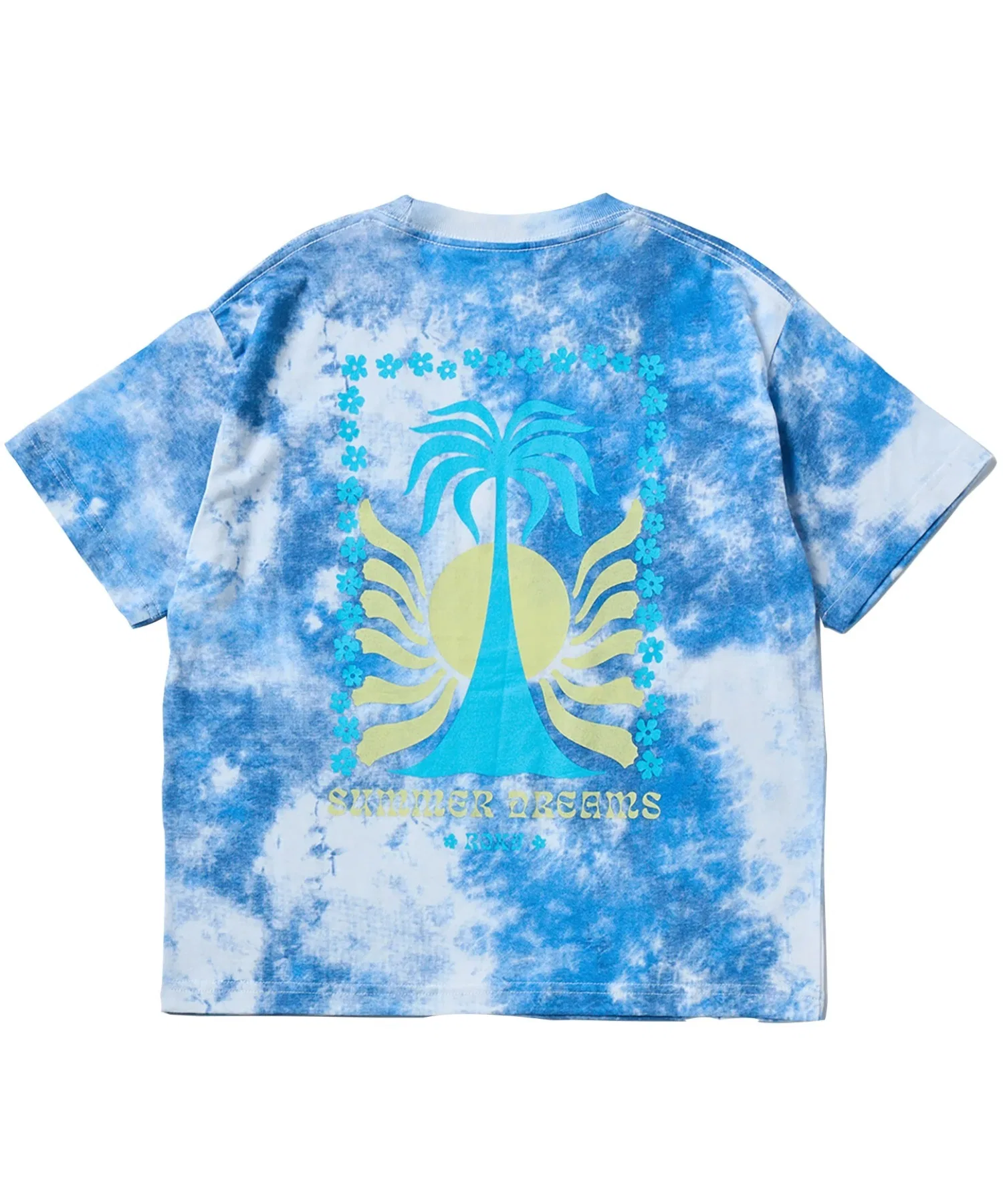 Детская футболка ROXY MINI SUMMER DREAMS с тай-дай принтом и принтом на спине
